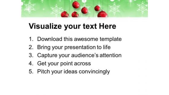Christmas Decoration With Baubles Events PowerPoint Templates Ppt Backgrounds For Slides 1112