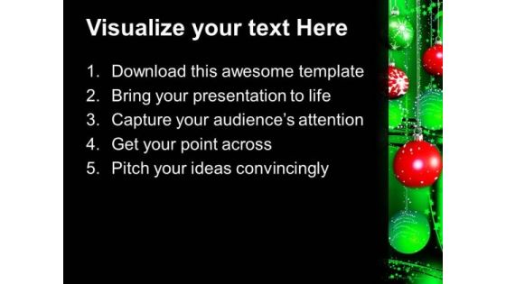 Christmas Decorative Baubles Holidays PowerPoint Templates Ppt Backgrounds For Slides 1112