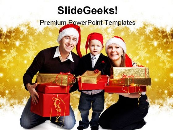 Christmas Family PowerPoint Background And Template 1210