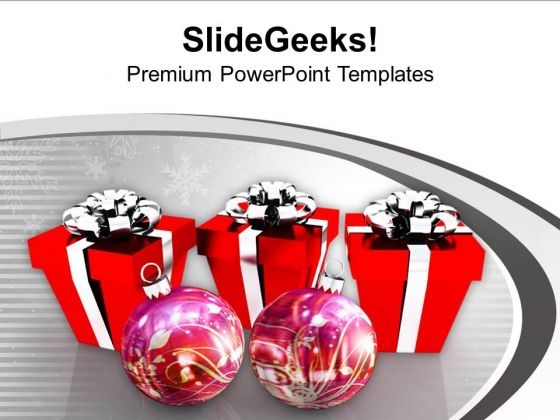 Christmas Festival Peace Boxes Balls PowerPoint Templates Ppt Backgrounds For Slides 1212