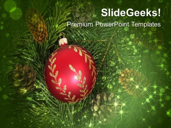 Christmas Filigree On Abstract Background PowerPoint Templates Ppt Backgrounds For Slides 0513
