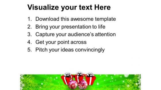 Christmas Gift Box With Decoration Festival PowerPoint Templates Ppt Backgrounds For Slides 1112