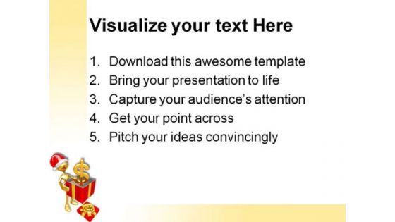 Christmas Gift Dollar Money PowerPoint Themes And PowerPoint Slides 0711