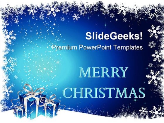 Christmas Gifts Holidays PowerPoint Template 1010