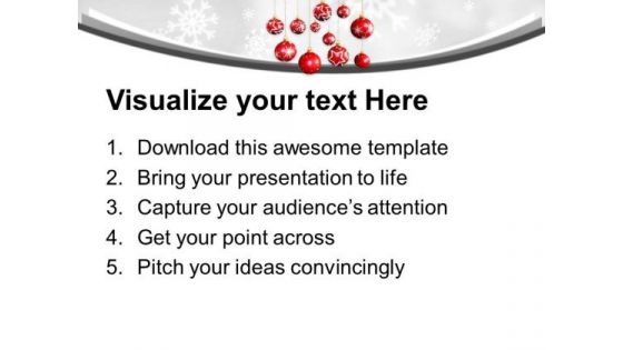 Christmas Hanging Balls Picture Ornament PowerPoint Templates Ppt Backgrounds For Slides 0113