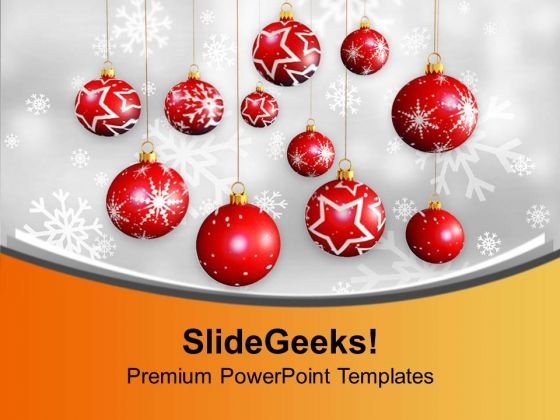 Christmas Hanging Balls Picture Ornament PowerPoint Templates Ppt Backgrounds For Slides 0113