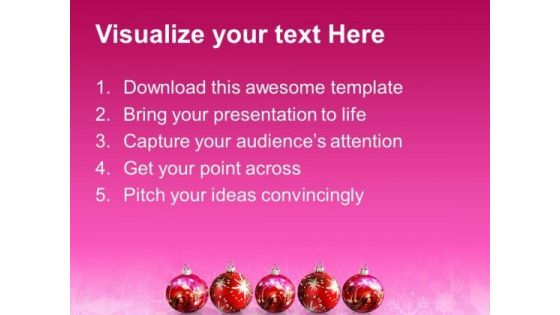 Christmas Hanging Baubles Festival PowerPoint Templates Ppt Background For Slides 1112