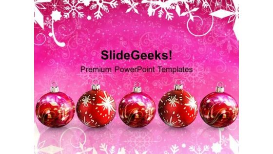 Christmas Hanging Baubles Festival PowerPoint Templates Ppt Background For Slides 1112