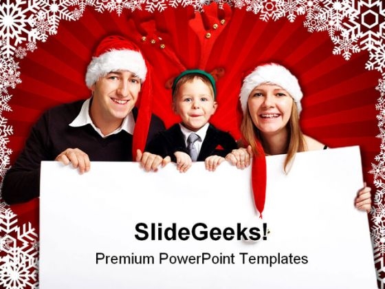 Christmas Invitation Family PowerPoint Background And Template 1210