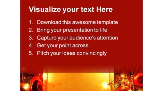 Christmas Lights Frame Beauty PowerPoint Templates And PowerPoint Backgrounds 0511
