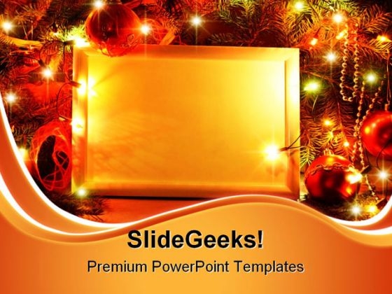 Christmas Lights Frame Beauty PowerPoint Themes And PowerPoint Slides 0511