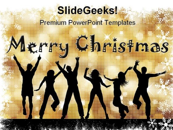 Christmas Party Celebration PowerPoint Template 1010