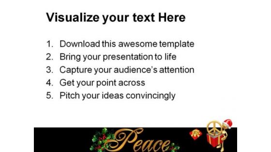 Christmas Peace Festival PowerPoint Themes And PowerPoint Slides 0511