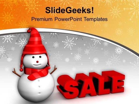 Christmas Sale Concept Winter Shopping PowerPoint Templates Ppt Backgrounds For Slides 0113