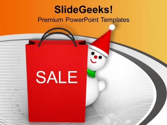 Christmas Sale Isolated Celebration Paper PowerPoint Templates Ppt Backgrounds For Slides 1212