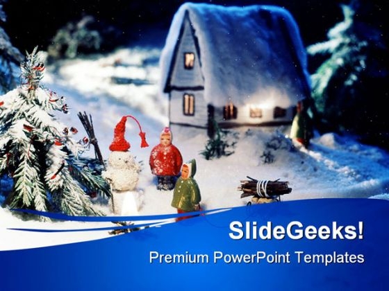 Christmas Scene Abstarct PowerPoint Themes And PowerPoint Slides 0511