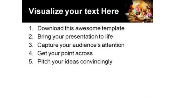 Christmas Scene Holidays PowerPoint Template 1010