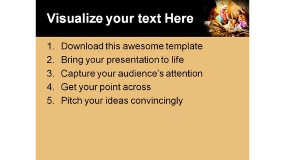 Christmas Scene Holidays PowerPoint Template 1010