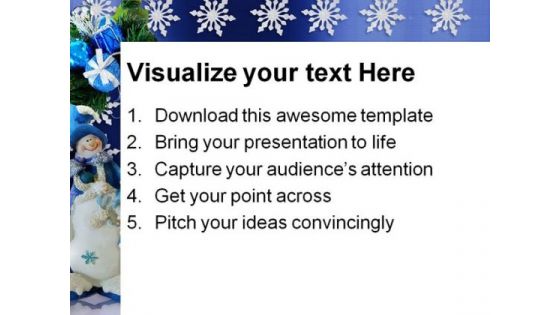 Christmas Snowman Festival PowerPoint Templates And PowerPoint Backgrounds 0711