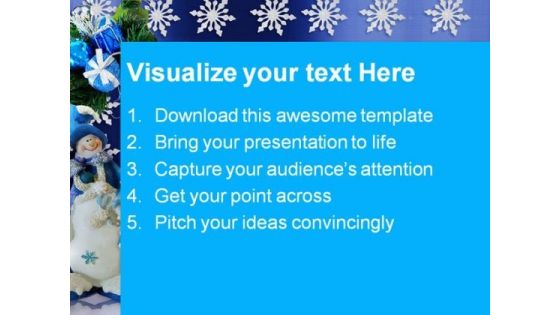 Christmas Snowman Festival PowerPoint Templates And PowerPoint Backgrounds 0711