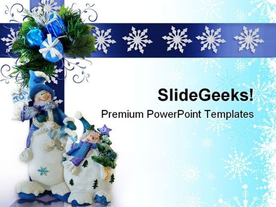 Christmas Snowman Festival PowerPoint Templates And PowerPoint Backgrounds 0711