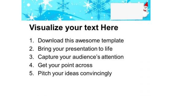 Christmas Time Snow Man Hiding PowerPoint Templates Ppt Backgrounds For Slides 1212