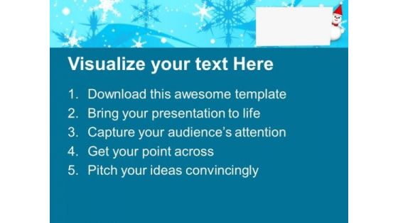 Christmas Time Snow Man Hiding PowerPoint Templates Ppt Backgrounds For Slides 1212