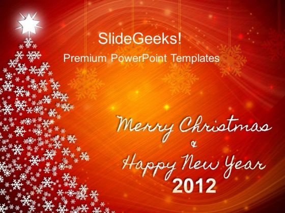 Christmas Tree Abstract PowerPoint Templates And PowerPoint Themes 0212