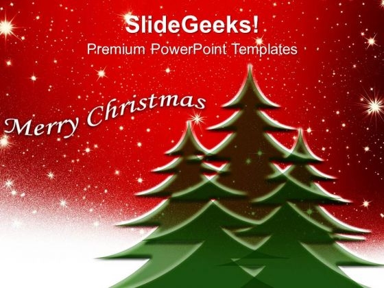 Christmas Tree For Celebration PowerPoint Templates Ppt Backgrounds For Slides 0613