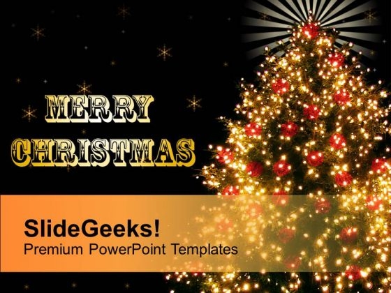 Christmas Tree For Decoration PowerPoint Templates Ppt Backgrounds For Slides 0513