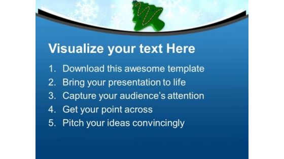 Christmas Tree In Form Of Cookie PowerPoint Templates Ppt Backgrounds For Slides 0113
