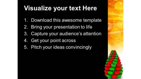 Christmas Tree On Abstract Background PowerPoint Templates Ppt Backgrounds For Slides 1212