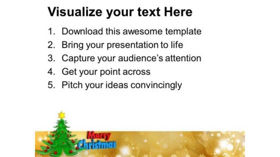 Christmas Tree With Decorative Ornaments PowerPoint Templates Ppt Backgrounds For Slides 1112