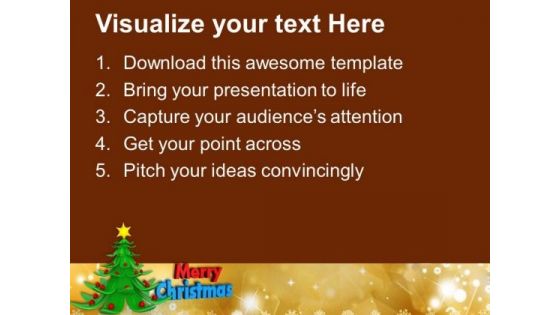 Christmas Tree With Decorative Ornaments PowerPoint Templates Ppt Backgrounds For Slides 1112