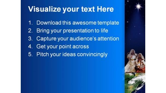 Christmas World Religion PowerPoint Template 1010