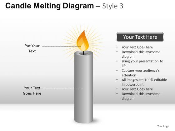 Church Candle Melting Diagram 3 PowerPoint Slides And Ppt Diagram Templates