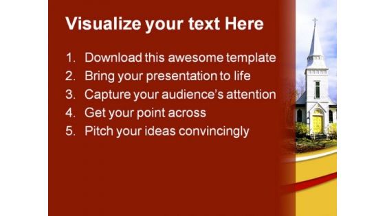Church In The Fall Nature PowerPoint Themes And PowerPoint Slides 0511
