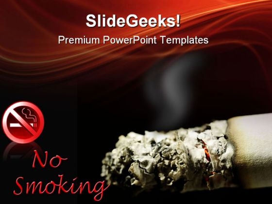 Cigarette No Smoking Health PowerPoint Themes And PowerPoint Slides 0511