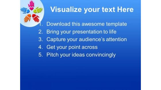 Circle Of Loving Hand Metaphor PowerPoint Templates And PowerPoint Themes 0712