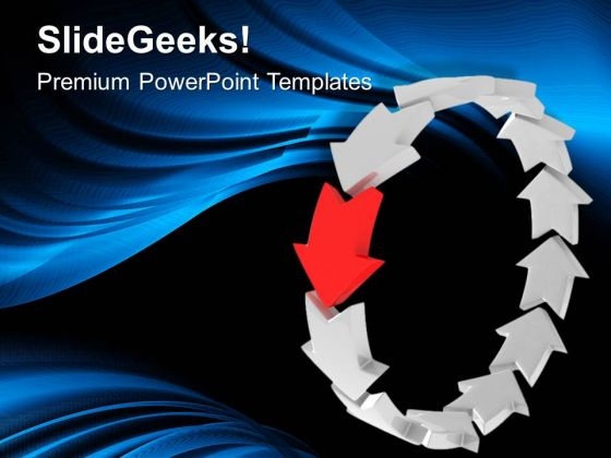 Circular Arrows Leadership Business Strategy PowerPoint Templates Ppt Backgrounds For Slides 0213