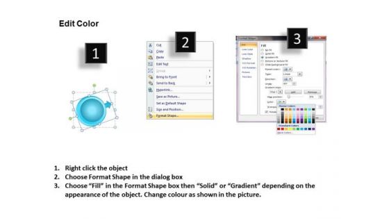 Circular Boxes Process Innovation Diagram Chart Of Business Plan PowerPoint Templates