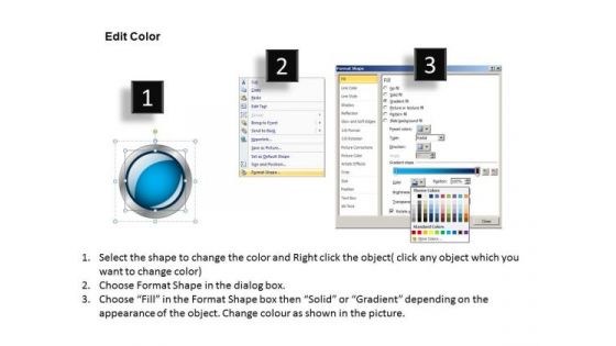 Circular Buttons With Arrows Process PowerPoint Templates Editable Ppt Slides