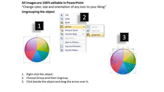 Circular Flow Diagram Representing 7 Steps Business Plan For Startup PowerPoint Templates
