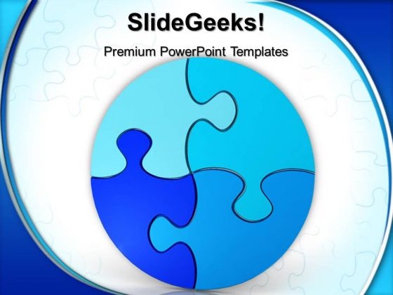 Circular Puzzle Teamwork PowerPoint Templates And PowerPoint Themes 0612