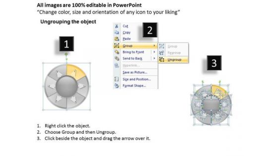 Circular Work Process Showing Six Stages Startup Business Plan PowerPoint Templates