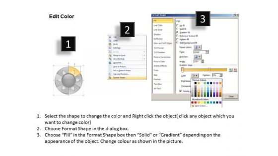 Circular Work Process Showing Six Stages Startup Business Plan PowerPoint Templates