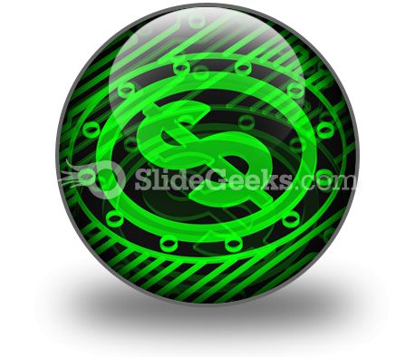 Ciruit With Dollar PowerPoint Icon C
