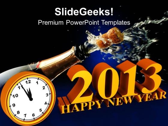Classic Clock Ticking To Midnight Celebration PowerPoint Templates Ppt Backgrounds For Slides 1112