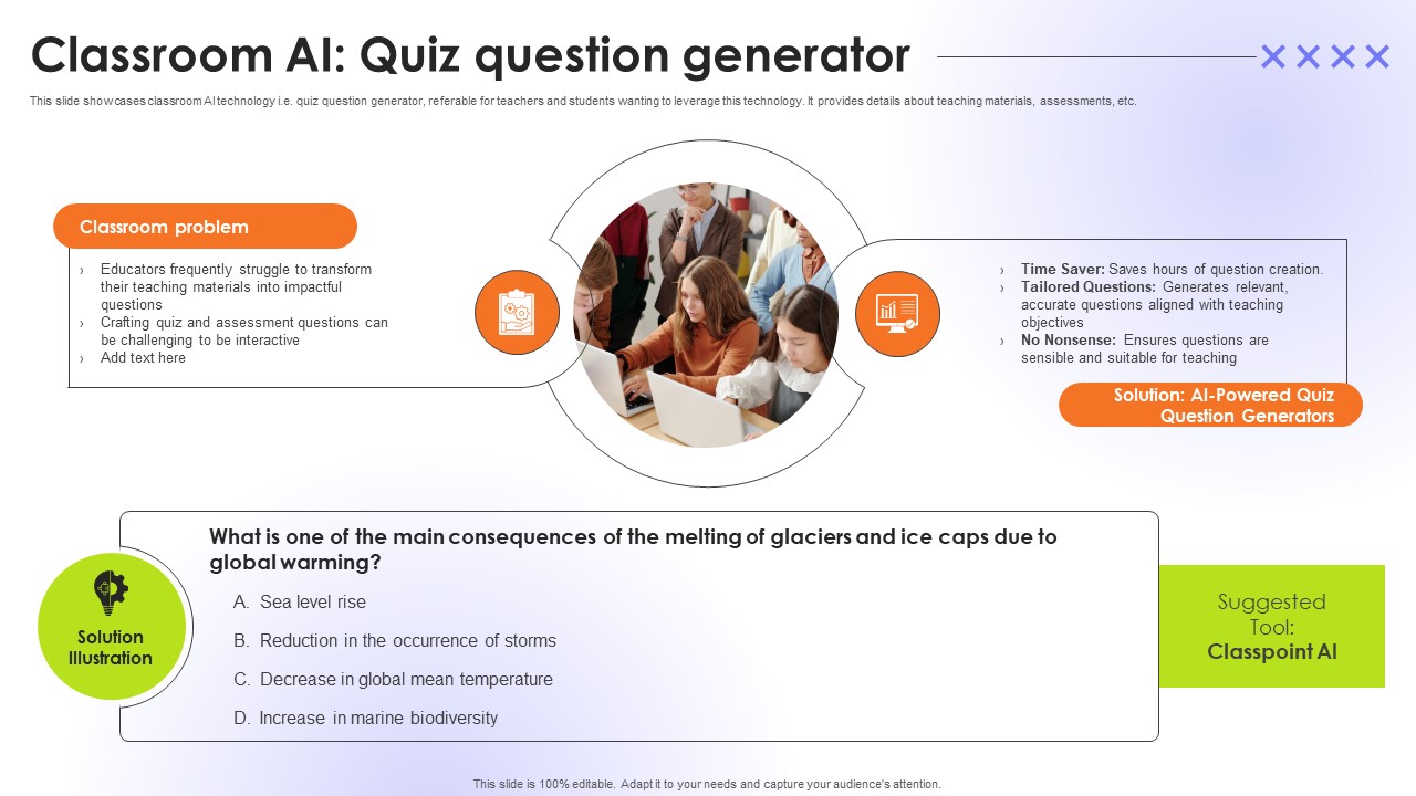 Classroom AI Quiz Question Generator Educational Transformation Through AI SS V