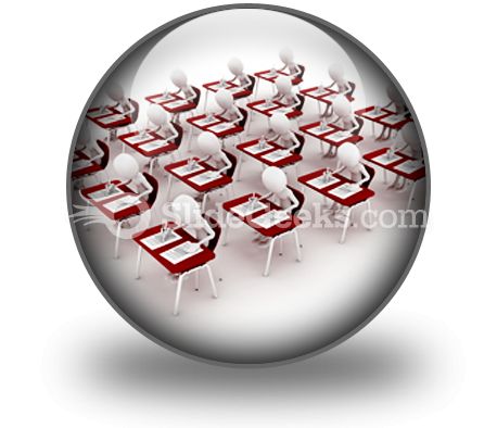 Classroom Exam Test PowerPoint Icon C